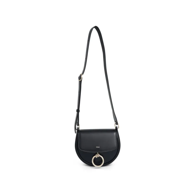 Chloe Arlene Leather Shoulder Bag in Black sold by MARAIS
