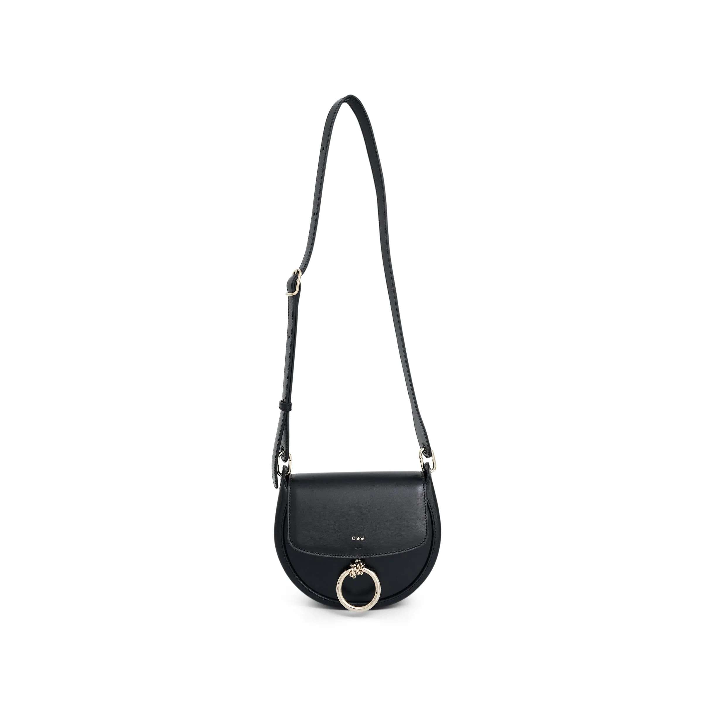 Chloe Arlene Leather Shoulder Bag in Black sold by MARAIS