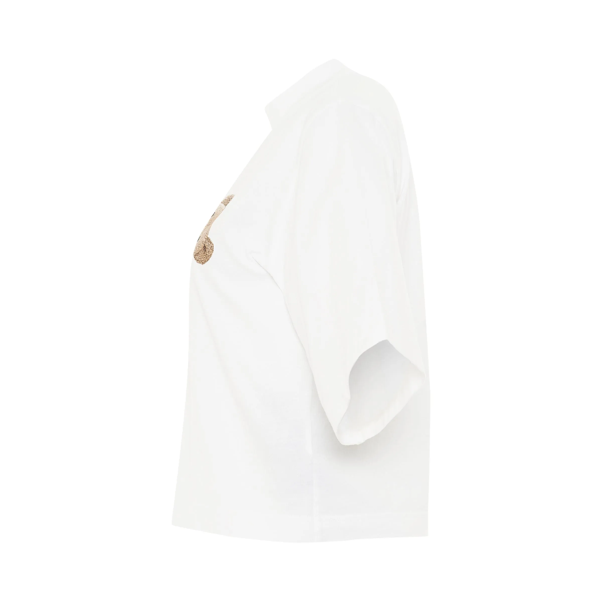 Palm Angels Bear Cropped T-Shirt on White/Brown sold by MARAIS product image thumbnail 3