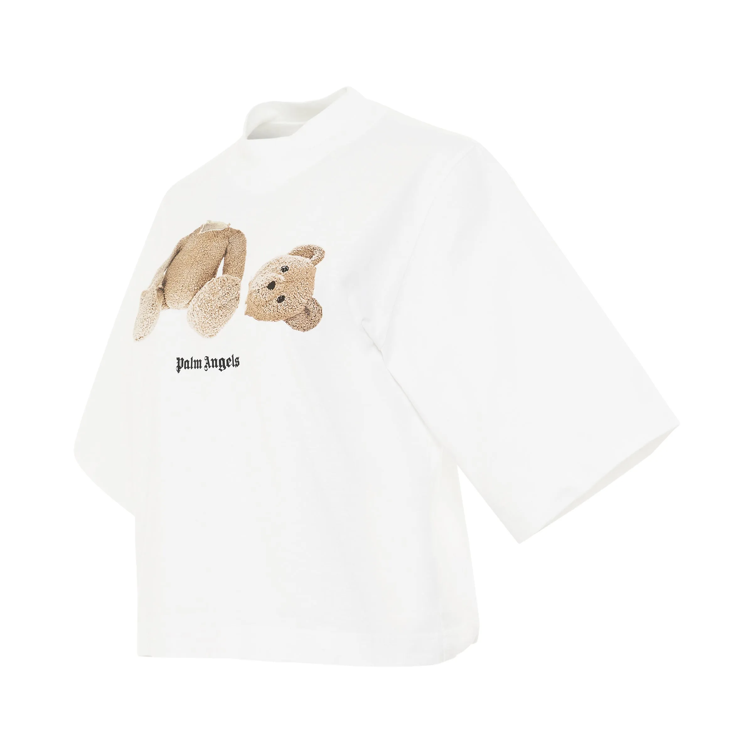 Palm Angels Bear Cropped T-Shirt on White/Brown sold by MARAIS product image thumbnail 2