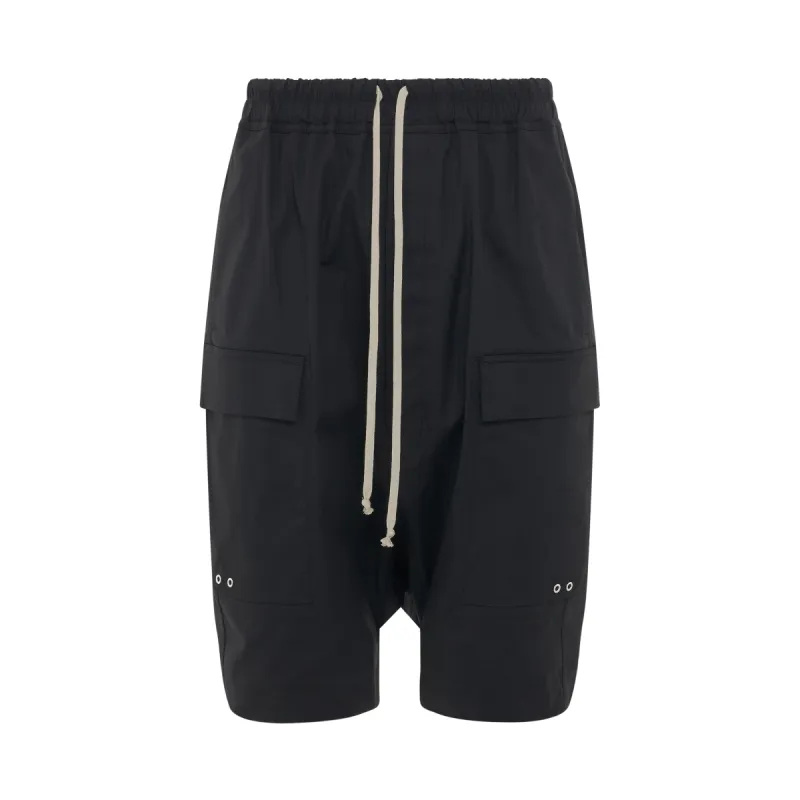 Cargo Pods Shorts in Black made by Rick Owens