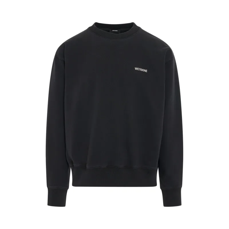 Basic Mini Logo Washed Sweatshirt in Dark Navy sold by MARAIS