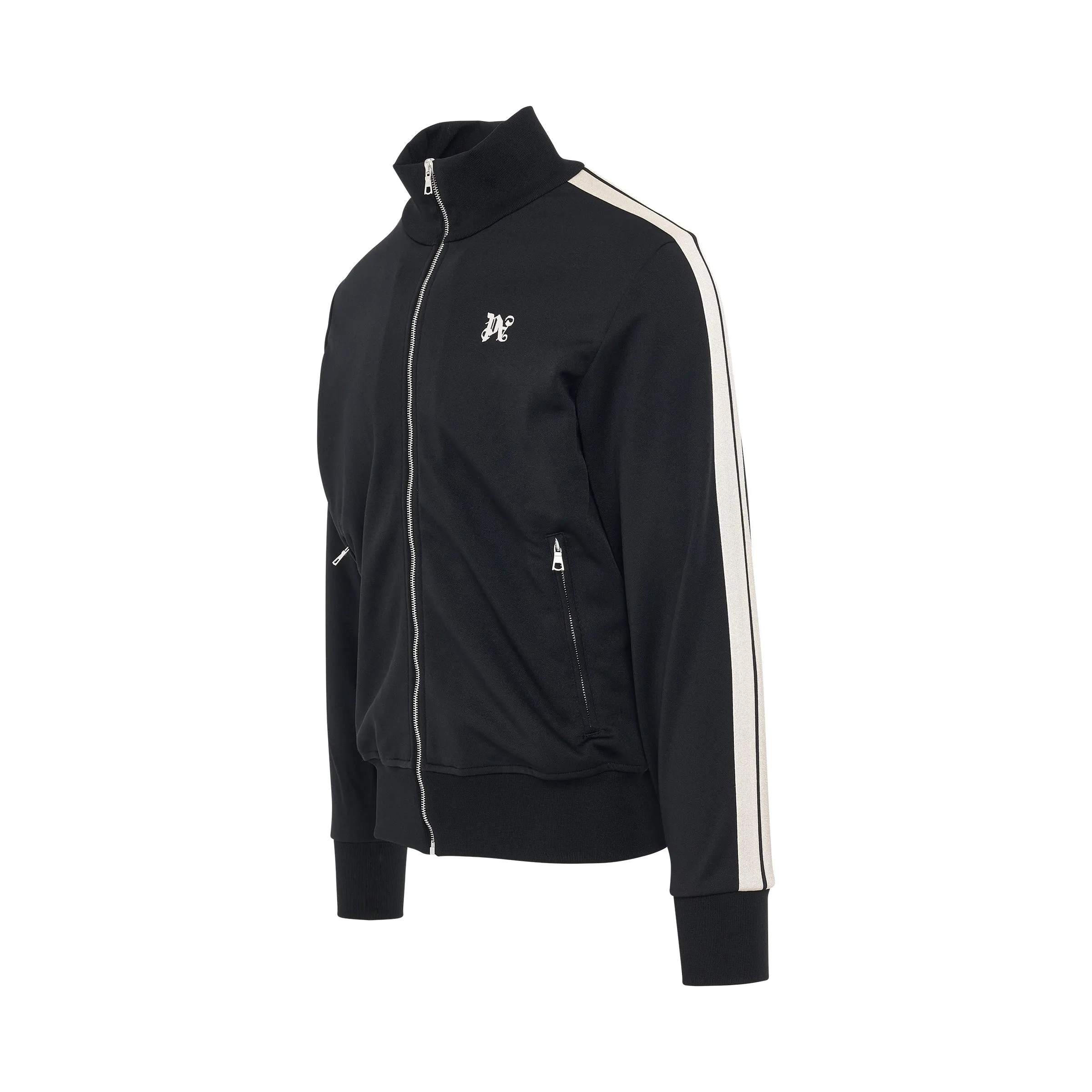 Monogram Embroidered Track Jacket in Black sold by MARAIS product image thumbnail 2