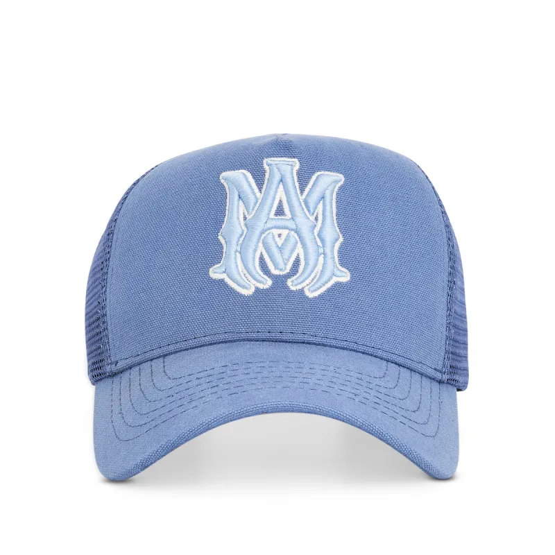 MA Trucker Hat in Ashley Blue sold by MARAIS