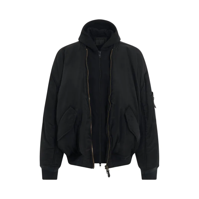 All In Bomber Jacket in Black sold by MARAIS
