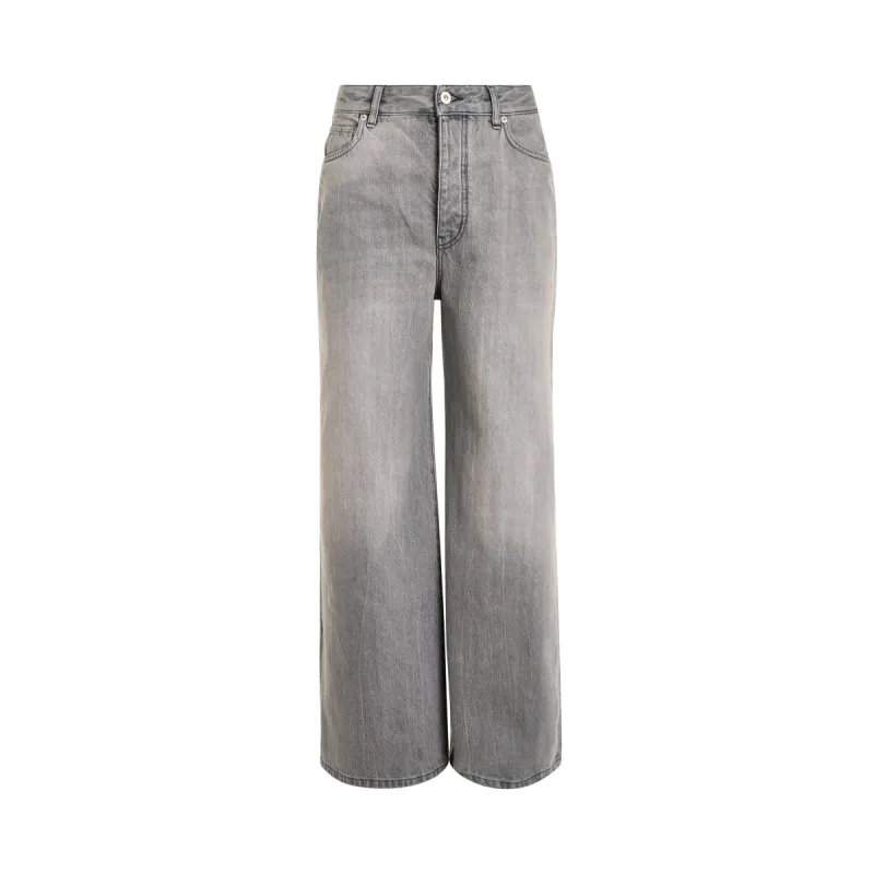 High Waisted Jeans in Grey Melange sold by MARAIS