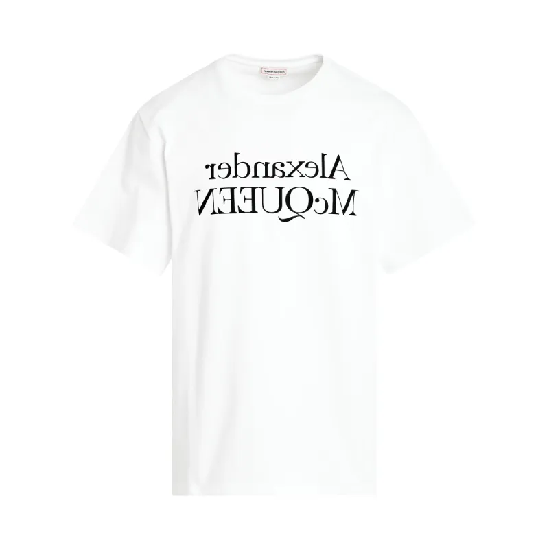 Reflected Logo T-Shirt in White/Black sold by MARAIS