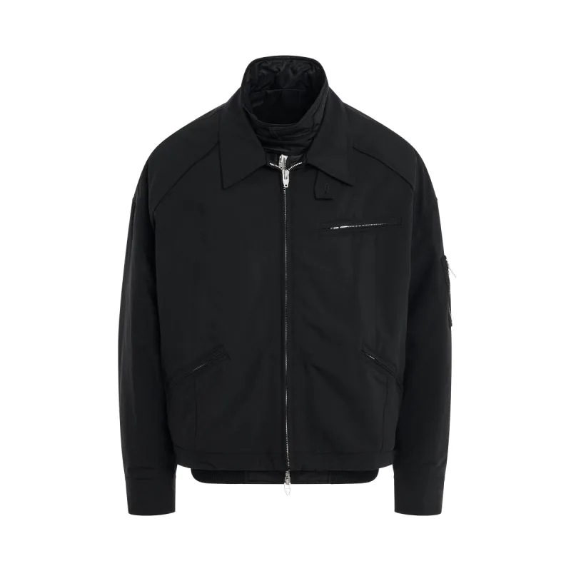 MA-1 Layered Short Bomber Jacket in Black sold by MARAIS