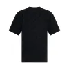 Diagonal Embroidered Casual T-Shirt in Black sold by MARAIS