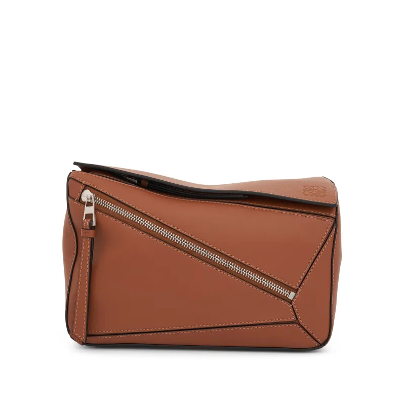 Small Puzzle Bumbag in Classic Calfskin in Tan sold by MARAIS