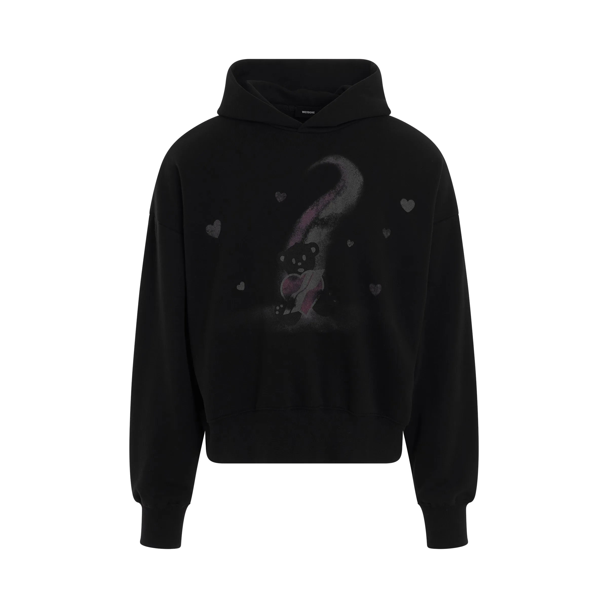 Teddy Bear Print Hoodie in Black sold by MARAIS