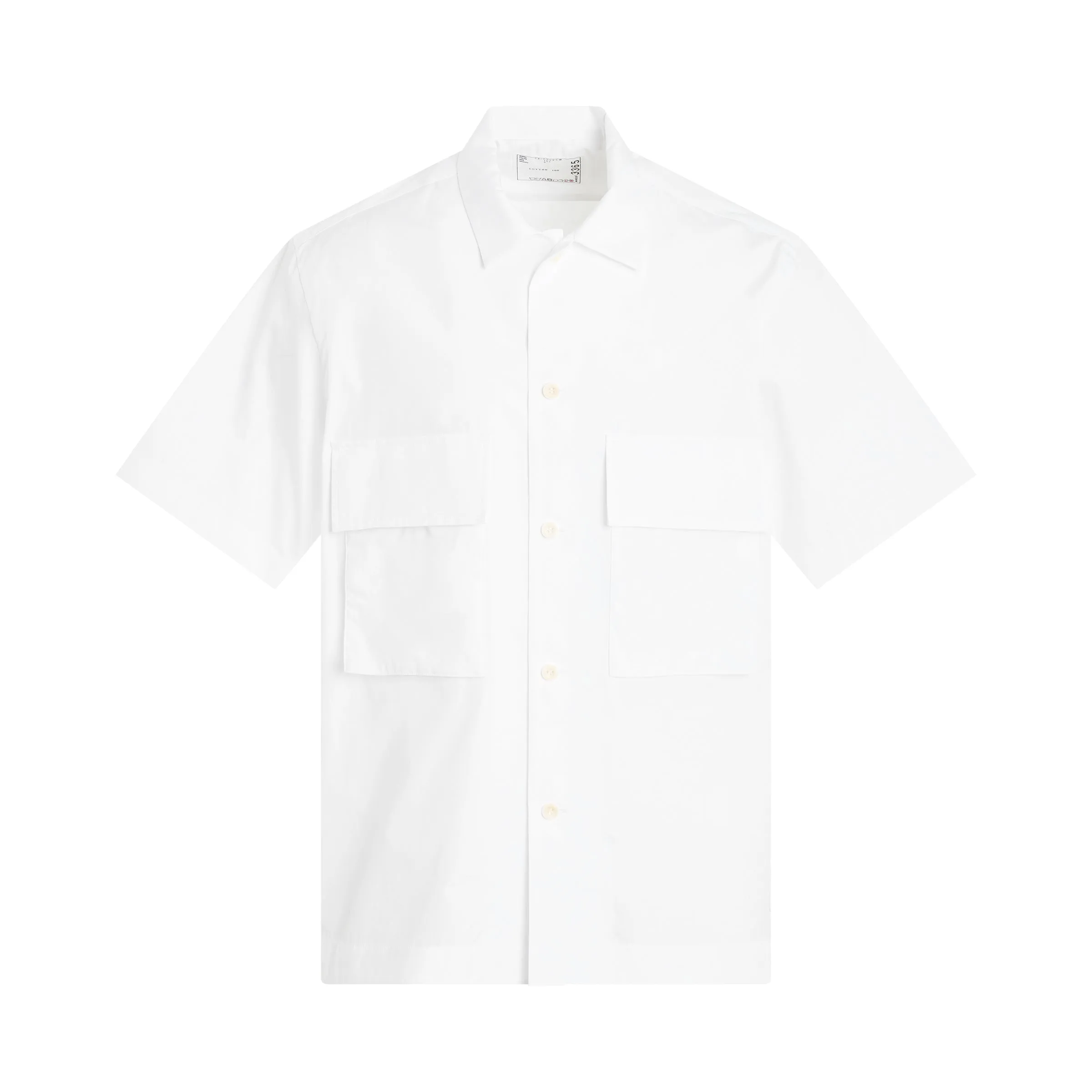 Thomas Mason Cotton Poplin Short Sleeve Shirt in Off White sold by MARAIS