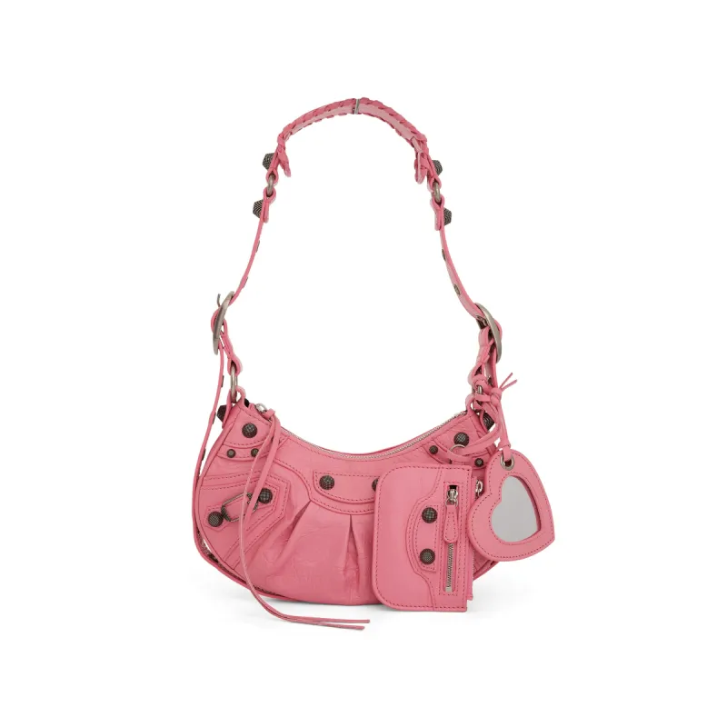 Le Cagole Shoulder Bag XS in Sweet Pink sold by MARAIS