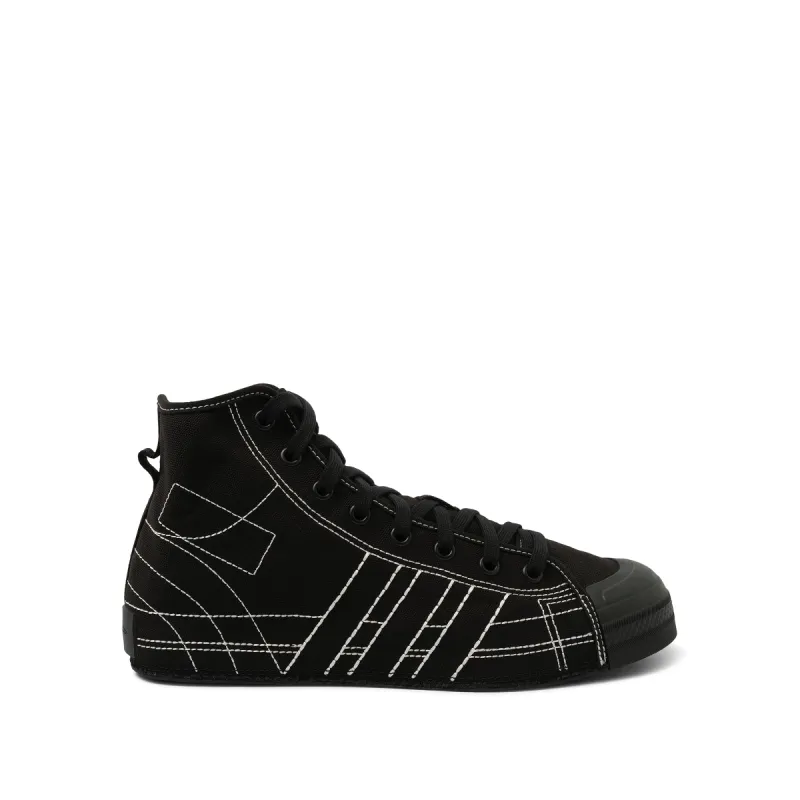Nizza High Sneaker in Black/Off White sold by MARAIS