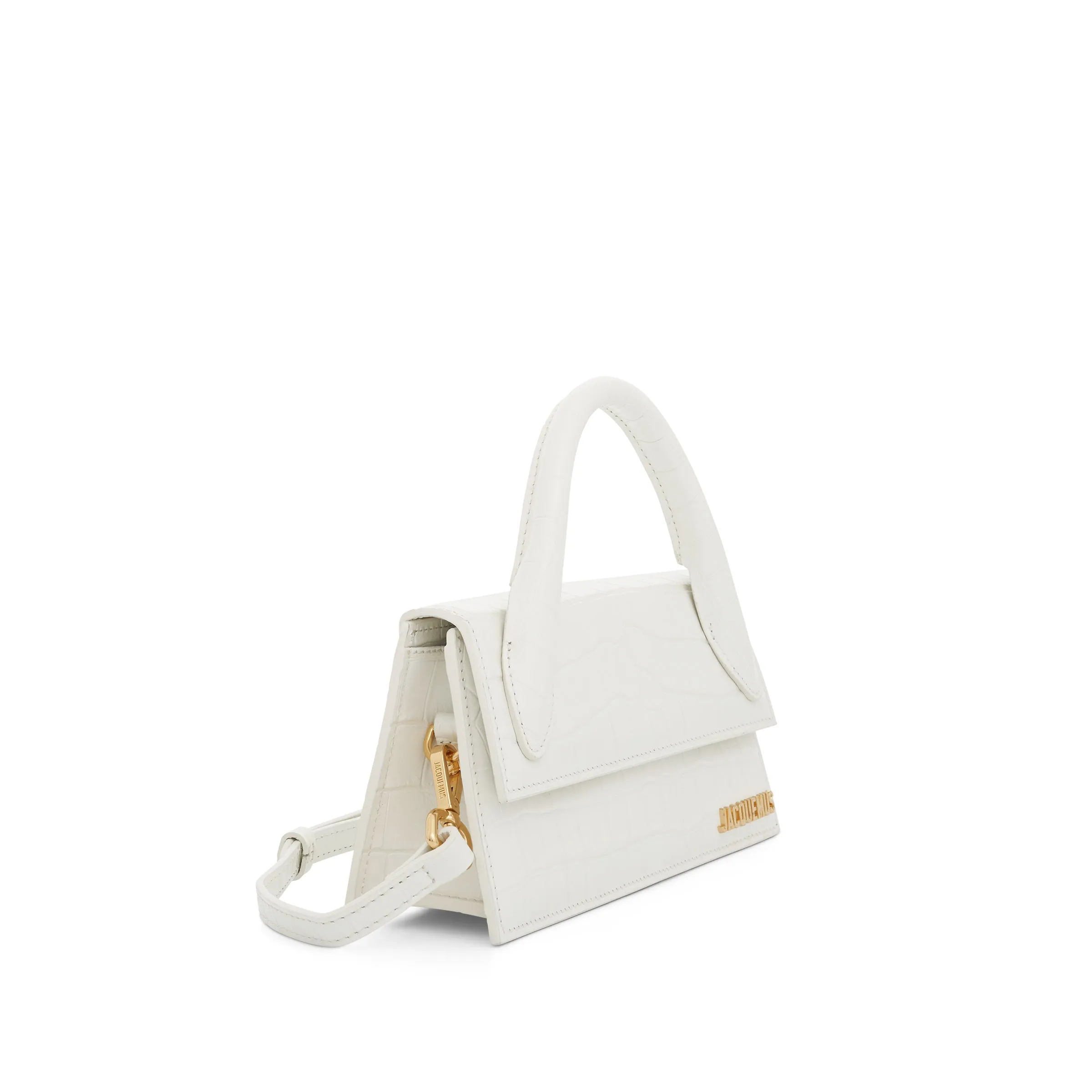 Le Chiquito Long Croc Embossed Leather Bag in Ivory sold by MARAIS product image thumbnail 2
