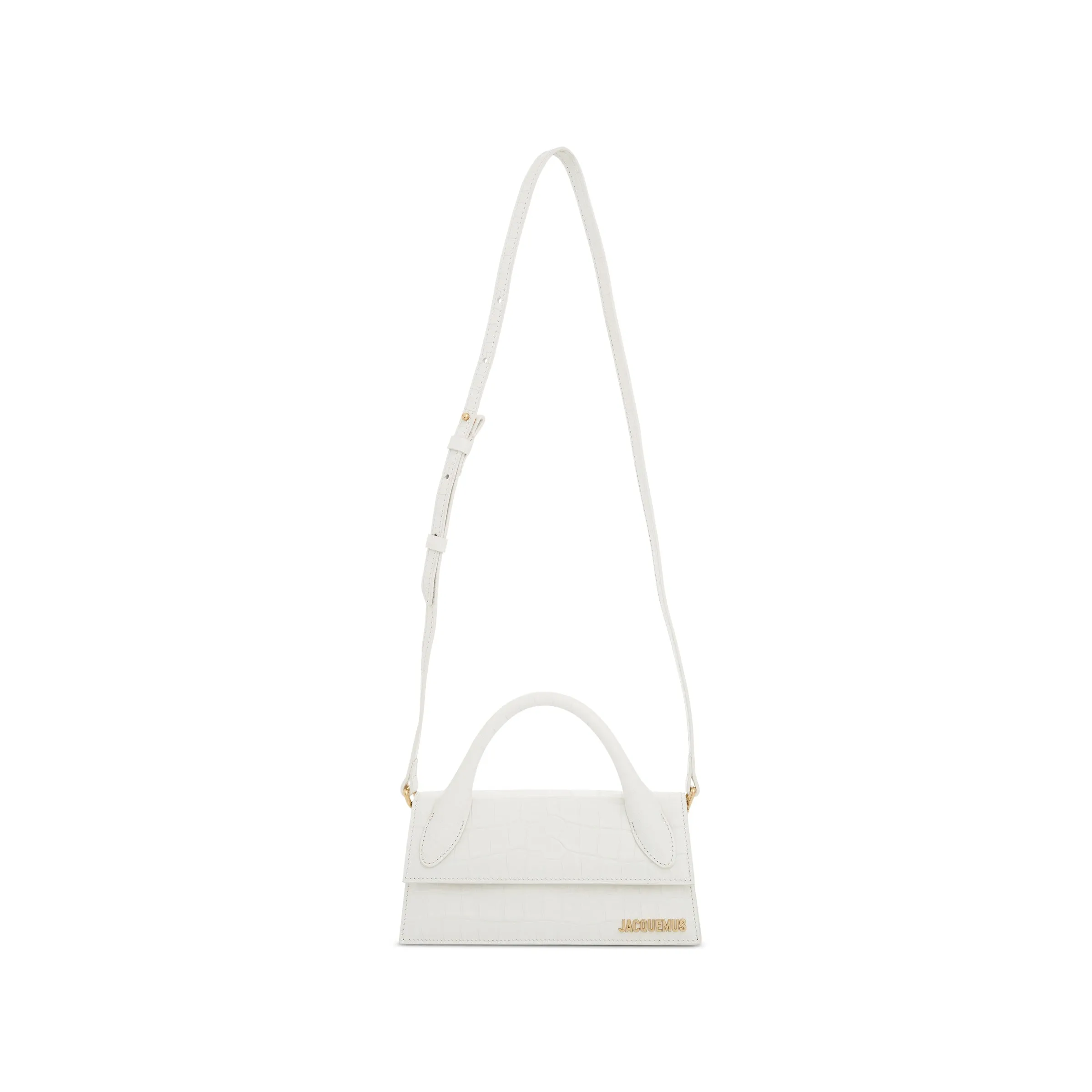 Le Chiquito Long Croc Embossed Leather Bag in Ivory sold by MARAIS product image thumbnail 5