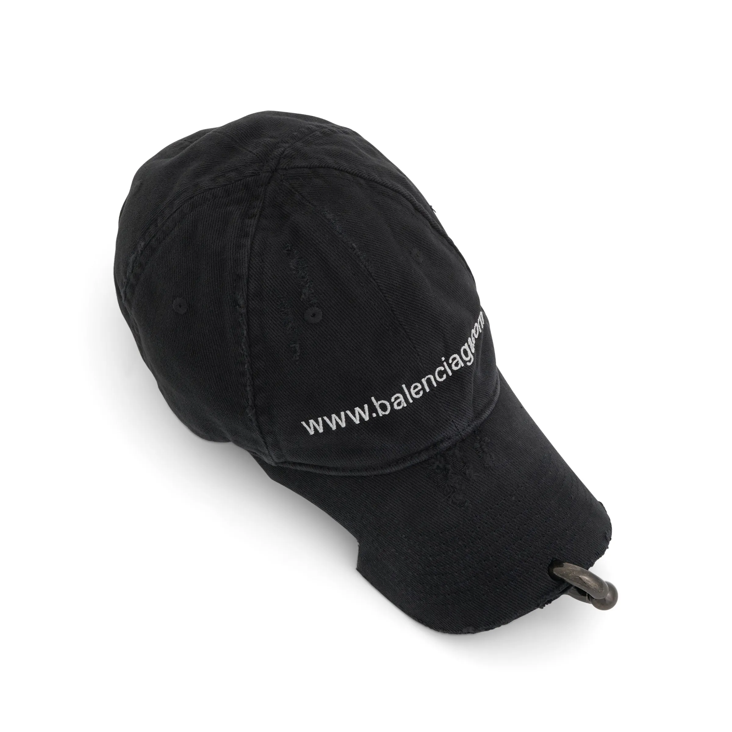 Front Piercing Cap in Washed Black/White sold by MARAIS product image thumbnail 4