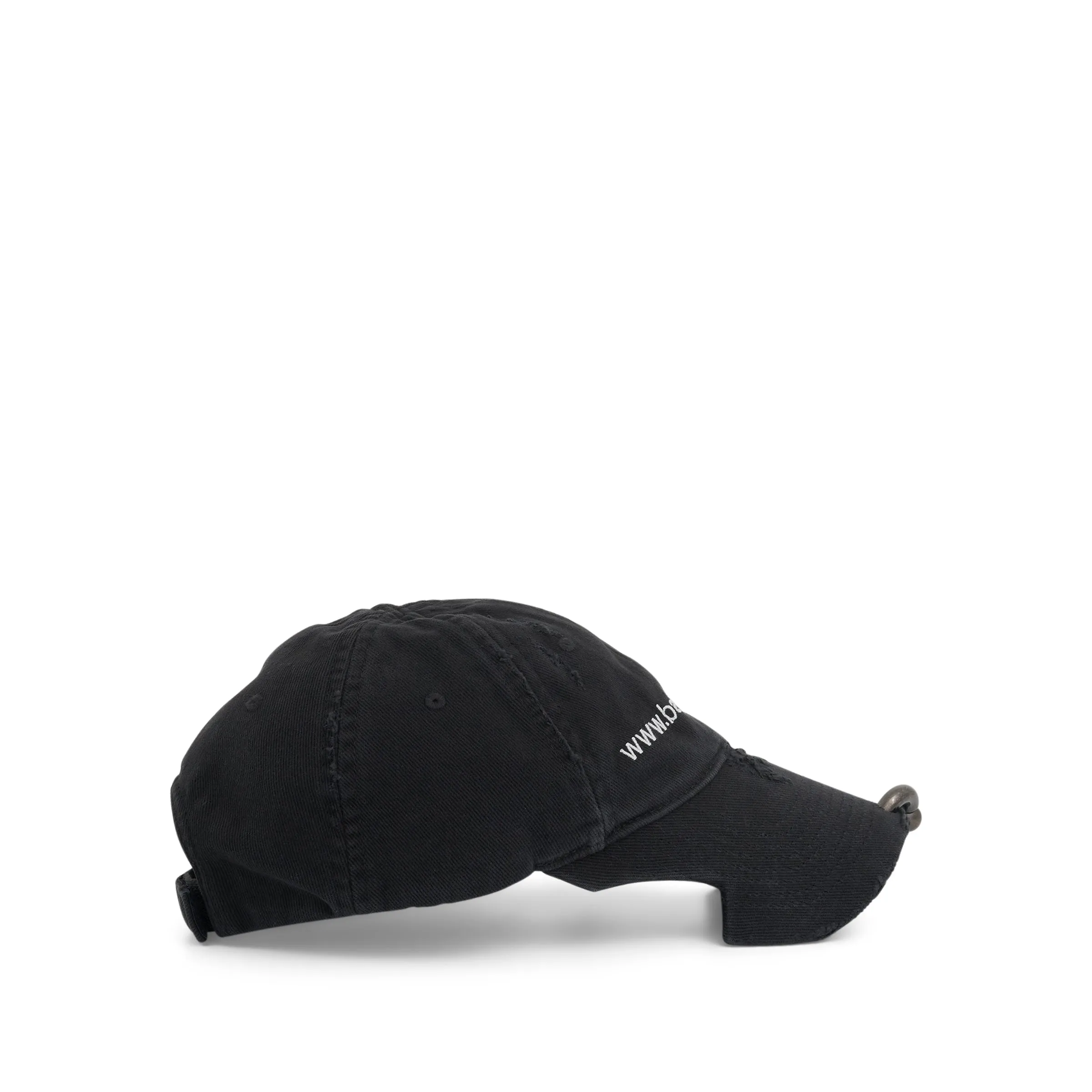 Front Piercing Cap in Washed Black/White sold by MARAIS product image thumbnail 2