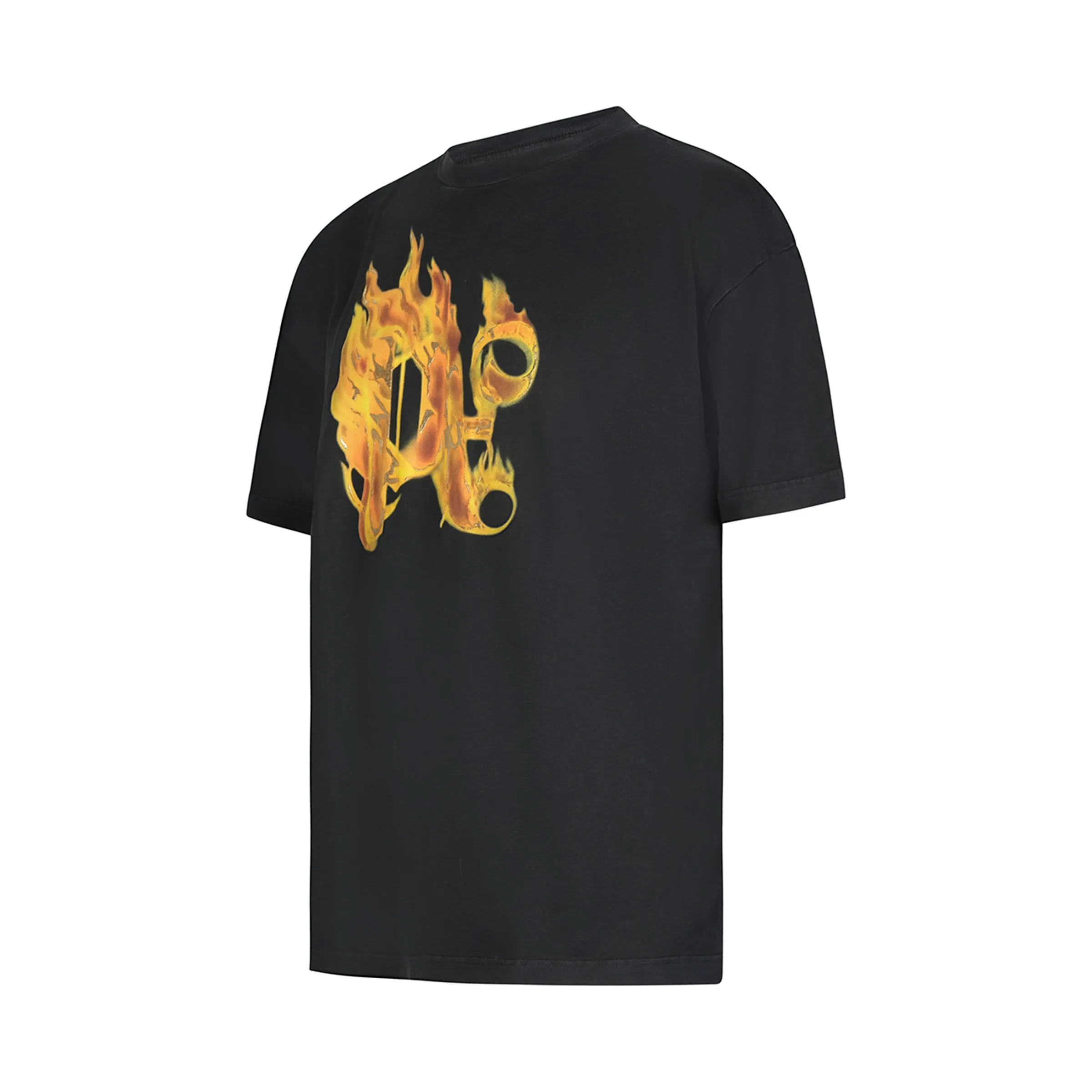 Burning Monogram T-Shirt in Black/Gold sold by MARAIS product image thumbnail 2