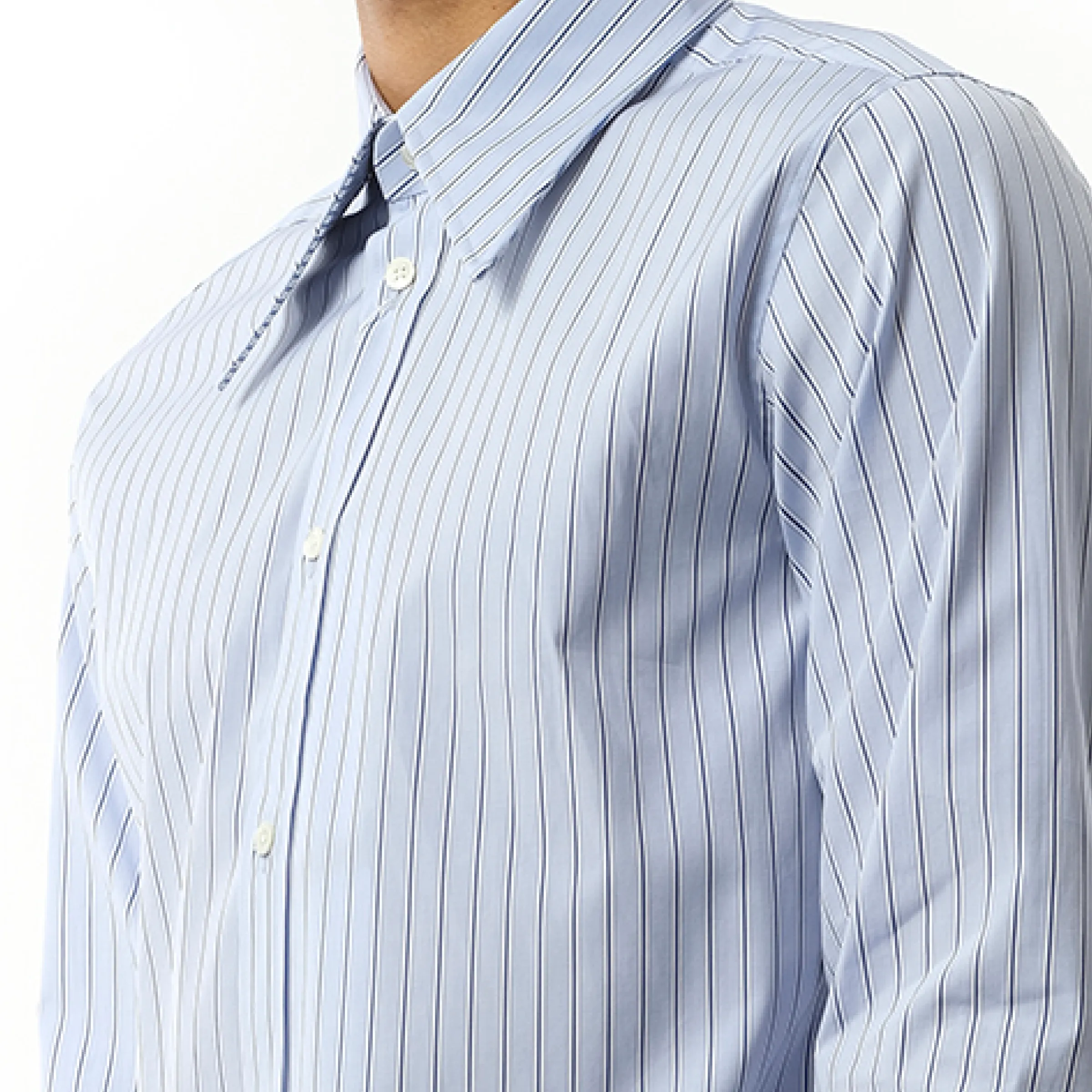Classic Stripe Shirt in Light Blue sold by MARAIS product image thumbnail 3