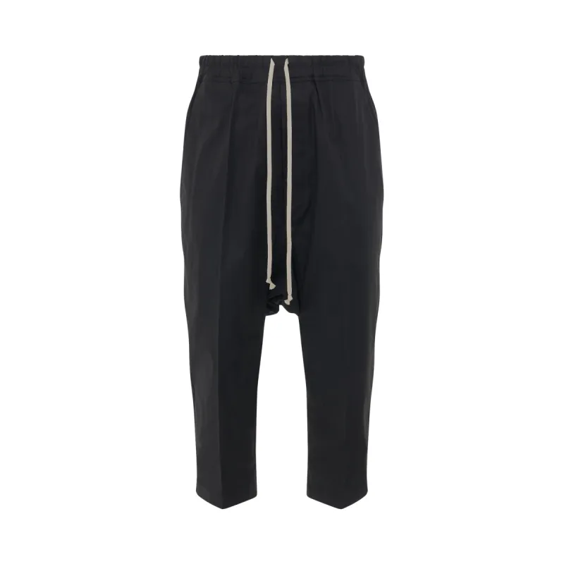 Drawstring Cropped Pants in Black sold by MARAIS