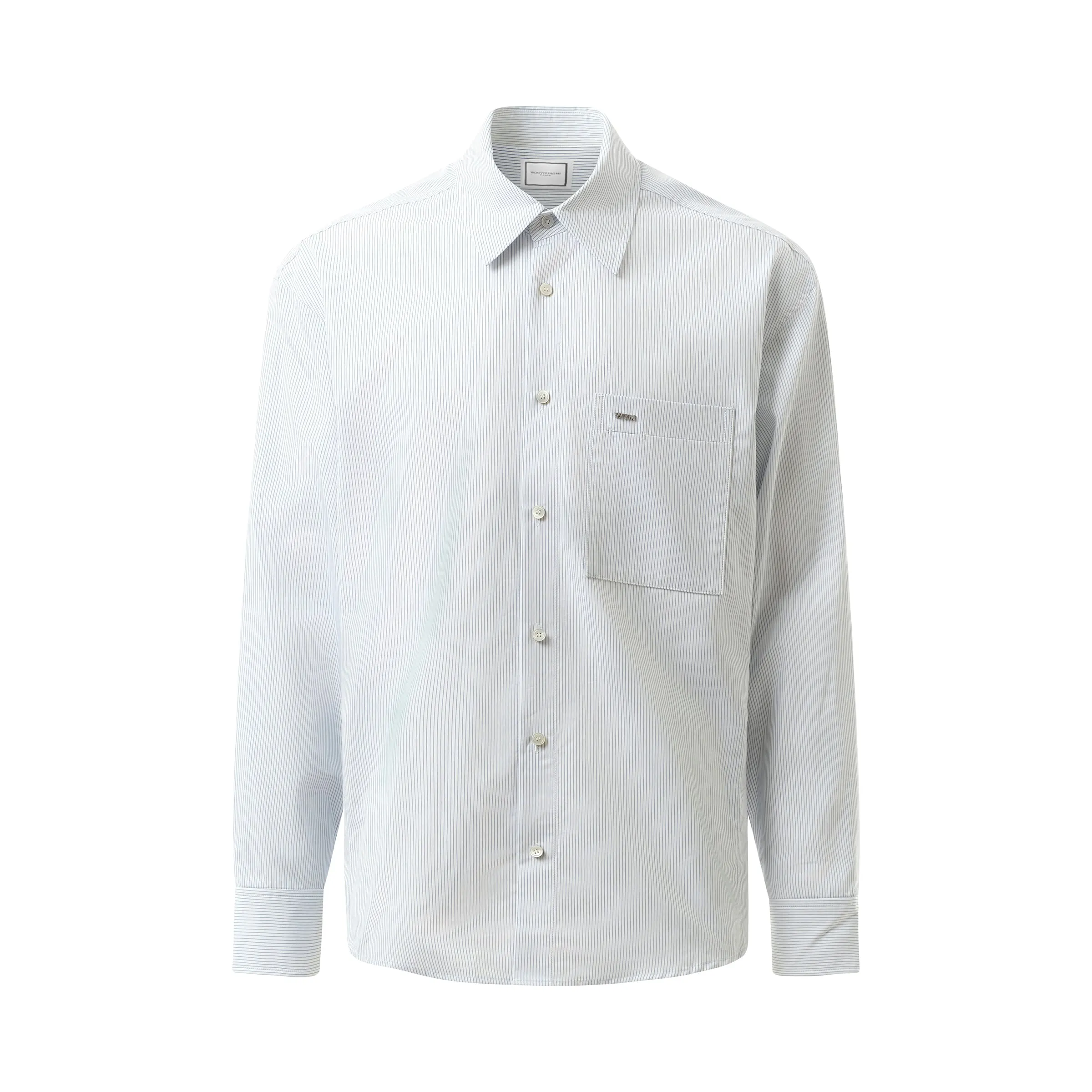 Stripe Poplin Shirt in Blue sold by MARAIS product image thumbnail 2