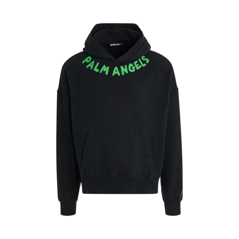 Seasonal Logo Hoodie in Black/Green sold by MARAIS