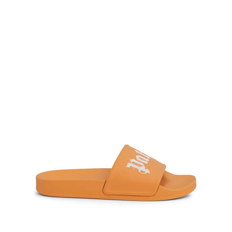 Logo Pool Slider in Orange/White sold by MARAIS