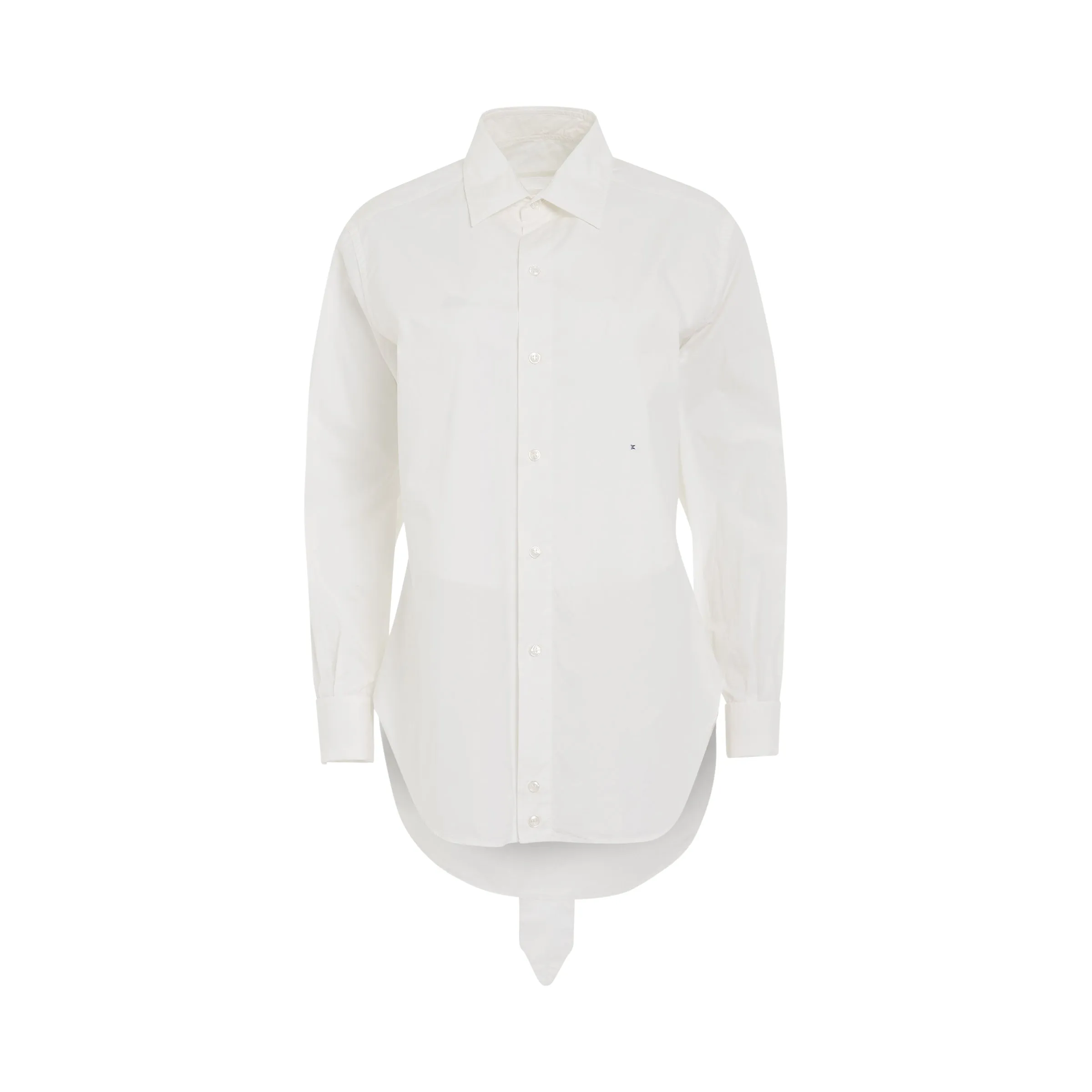 M Cotton Poplin Shirt in White sold by MARAIS