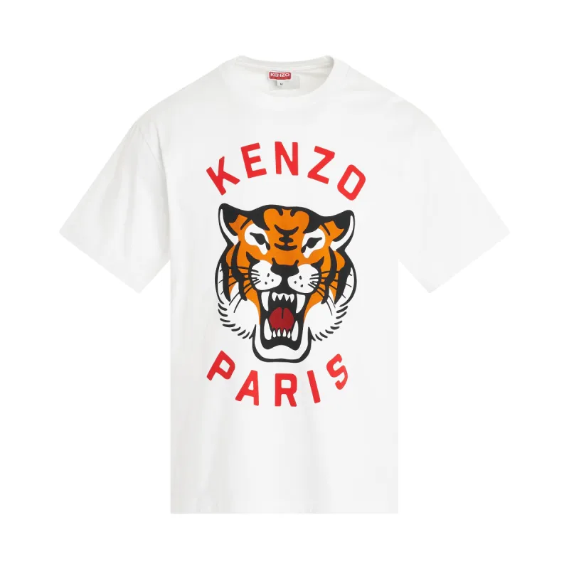 Lucky Tiger Oversized T-Shirt in Off White sold by MARAIS
