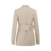 Toybox Dry Wool Belted Jacket in Sand sold by MARAIS