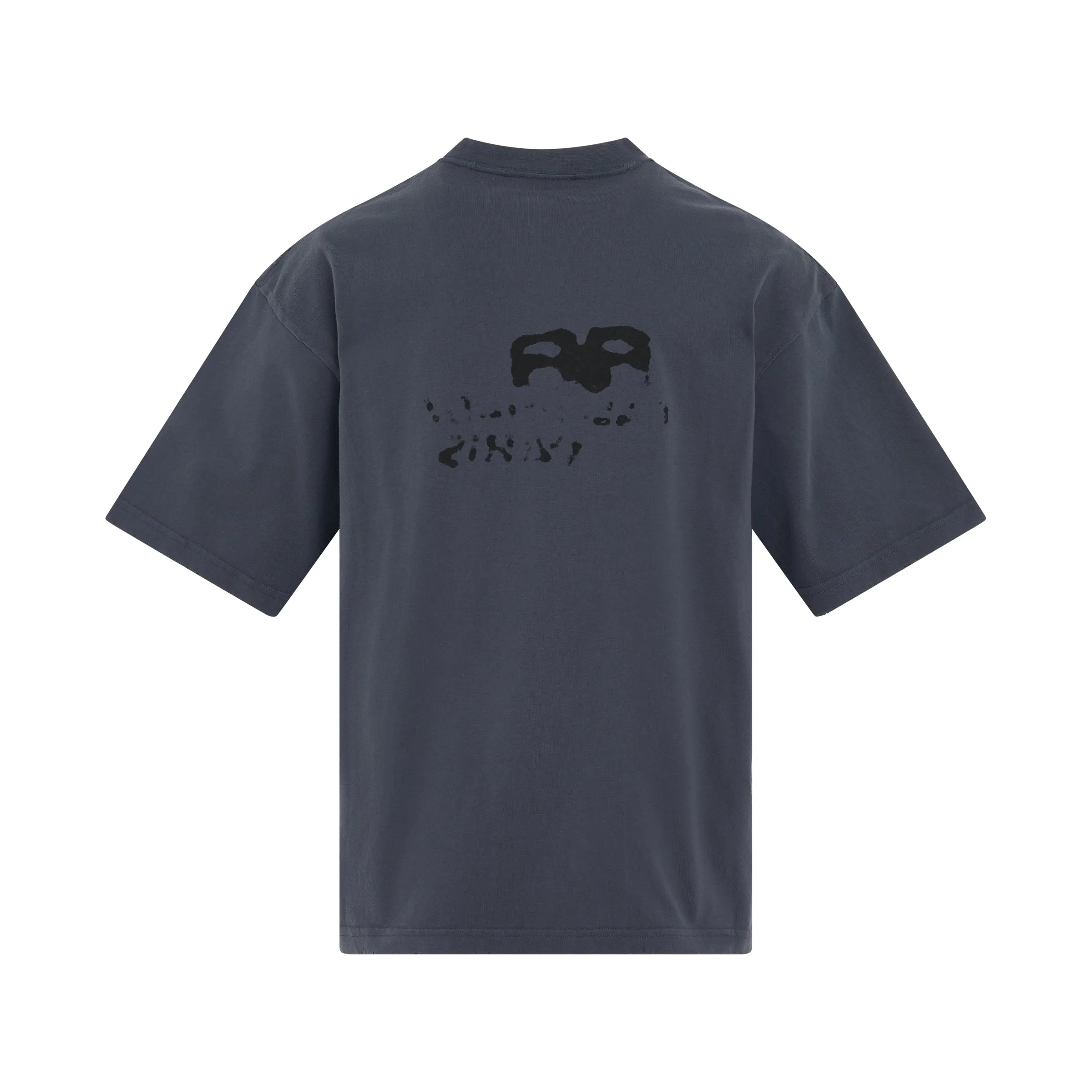 Logo Medium Fit logo T-shirt in Washed Blue/Black sold by MARAIS product image thumbnail 4