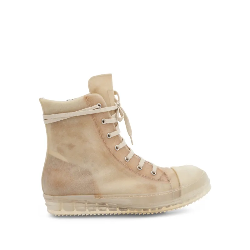 EDFU Transparent Leather Sneakers in Natural sold by MARAIS