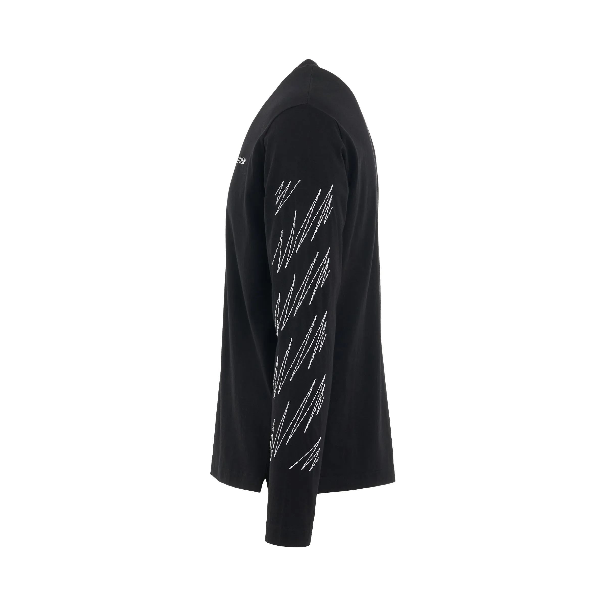 Stitch Diagonal Skate Fit Long Sleeves T-Shirt in Black sold by MARAIS product image thumbnail 3