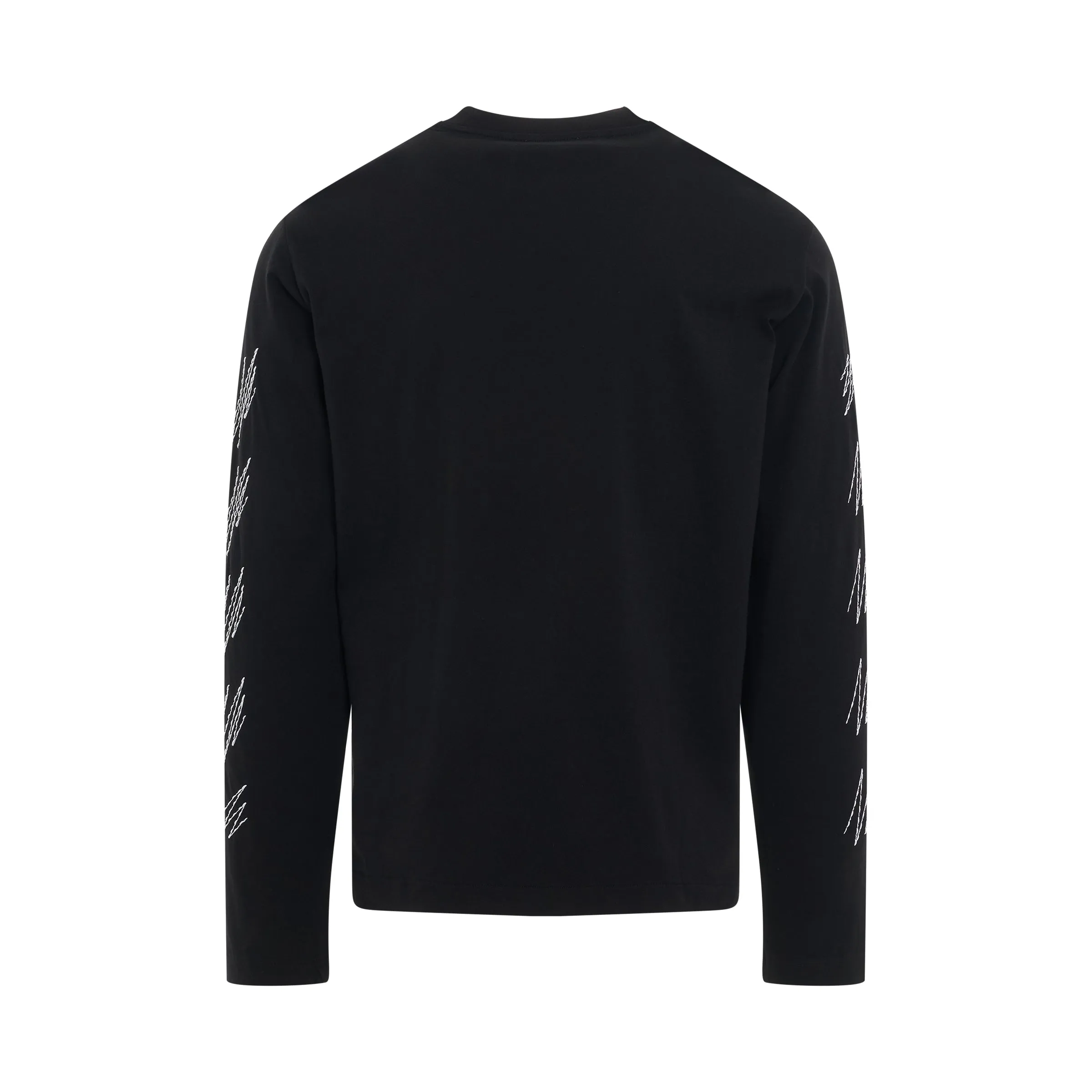 Stitch Diagonal Skate Fit Long Sleeves T-Shirt in Black sold by MARAIS product image thumbnail 4