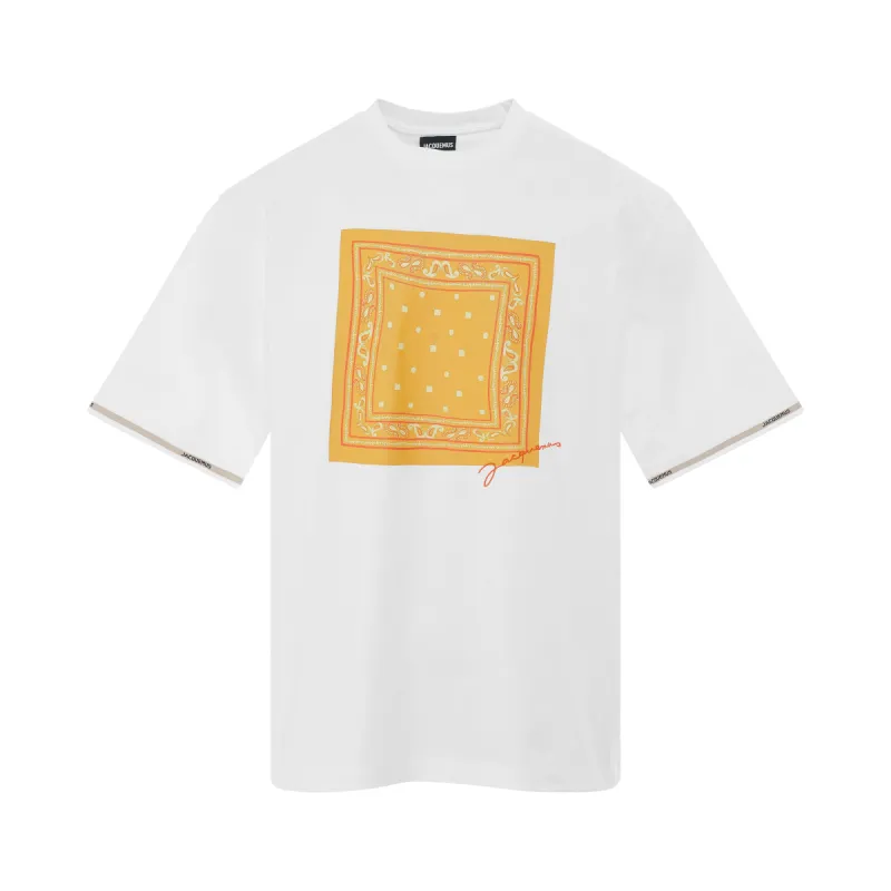 Toahlha Bandana Logo T-Shirt in White sold by MARAIS