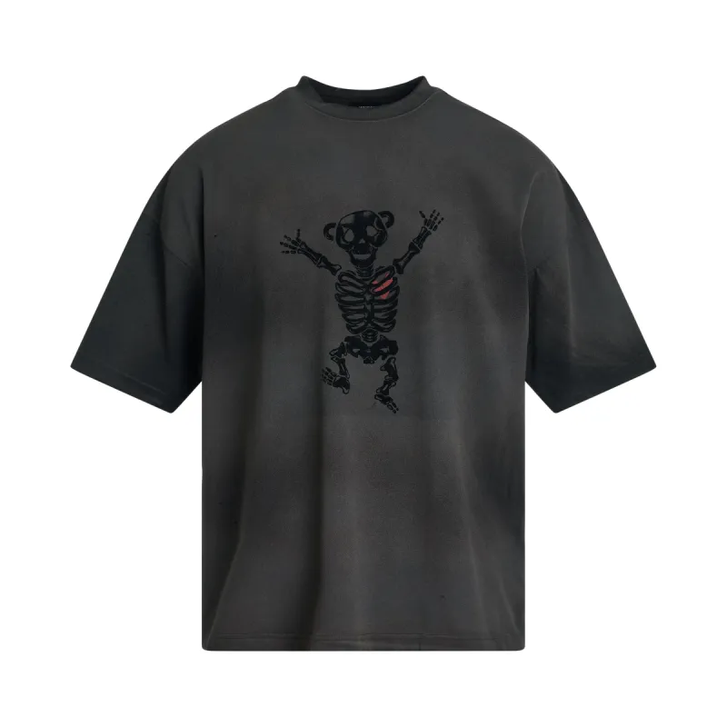 Bolt Teddy Bear Print T-Shirt in Black sold by MARAIS