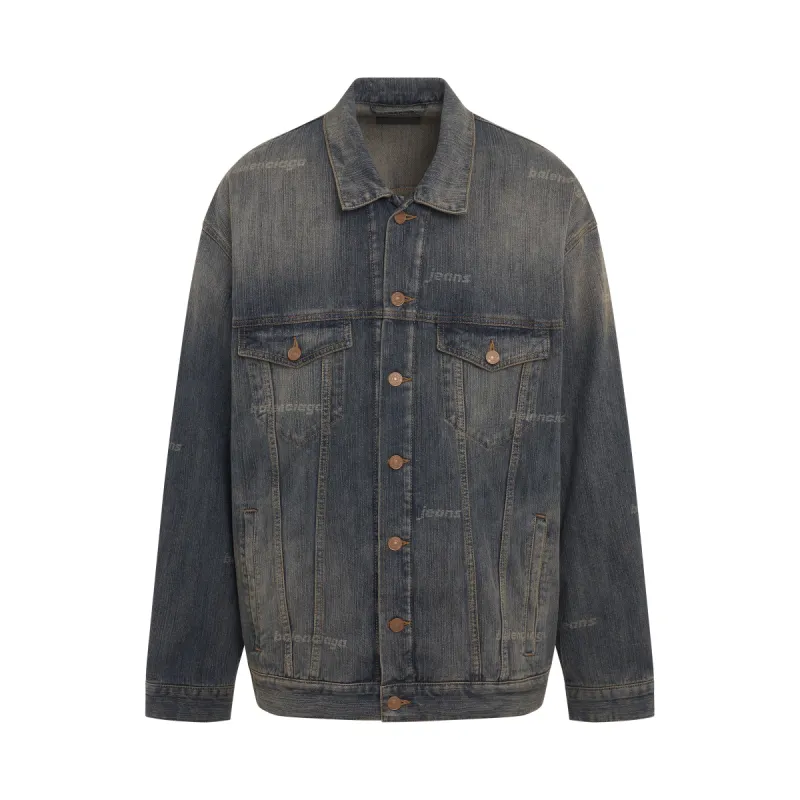 Oversized Jacket in Blue Light Ring sold by MARAIS