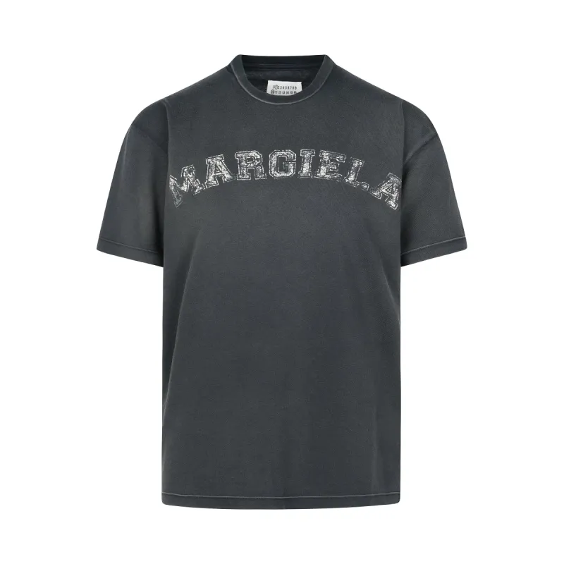 Faded Logo Relaxed Fit T-Shirt in Black sold by MARAIS