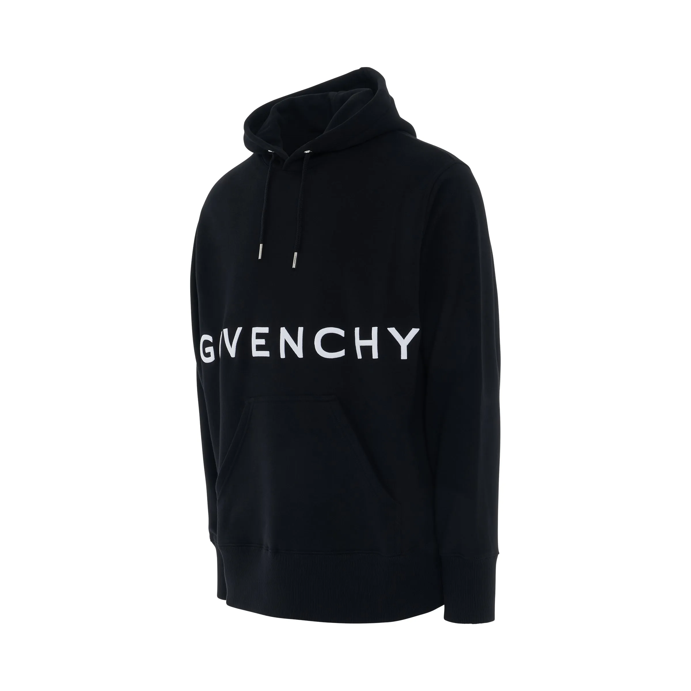Embroidered Logo Classic Fit Hoodie in Black sold by MARAIS product image thumbnail 2