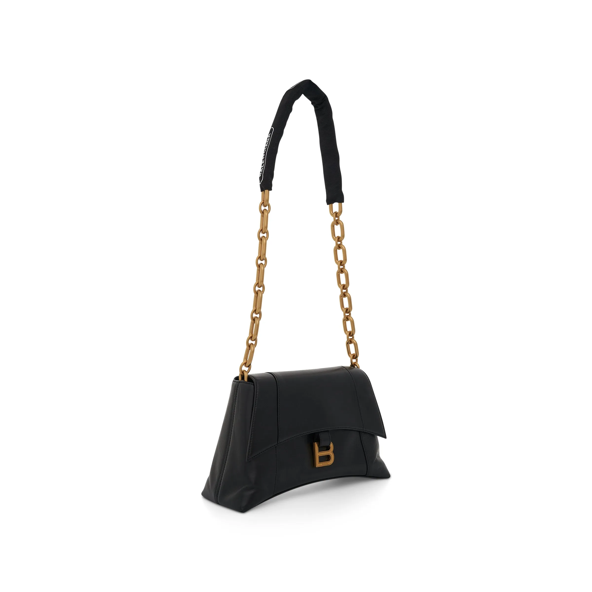 Downtown Small Shoulder Bag with Chain in Black sold by MARAIS product image thumbnail 2