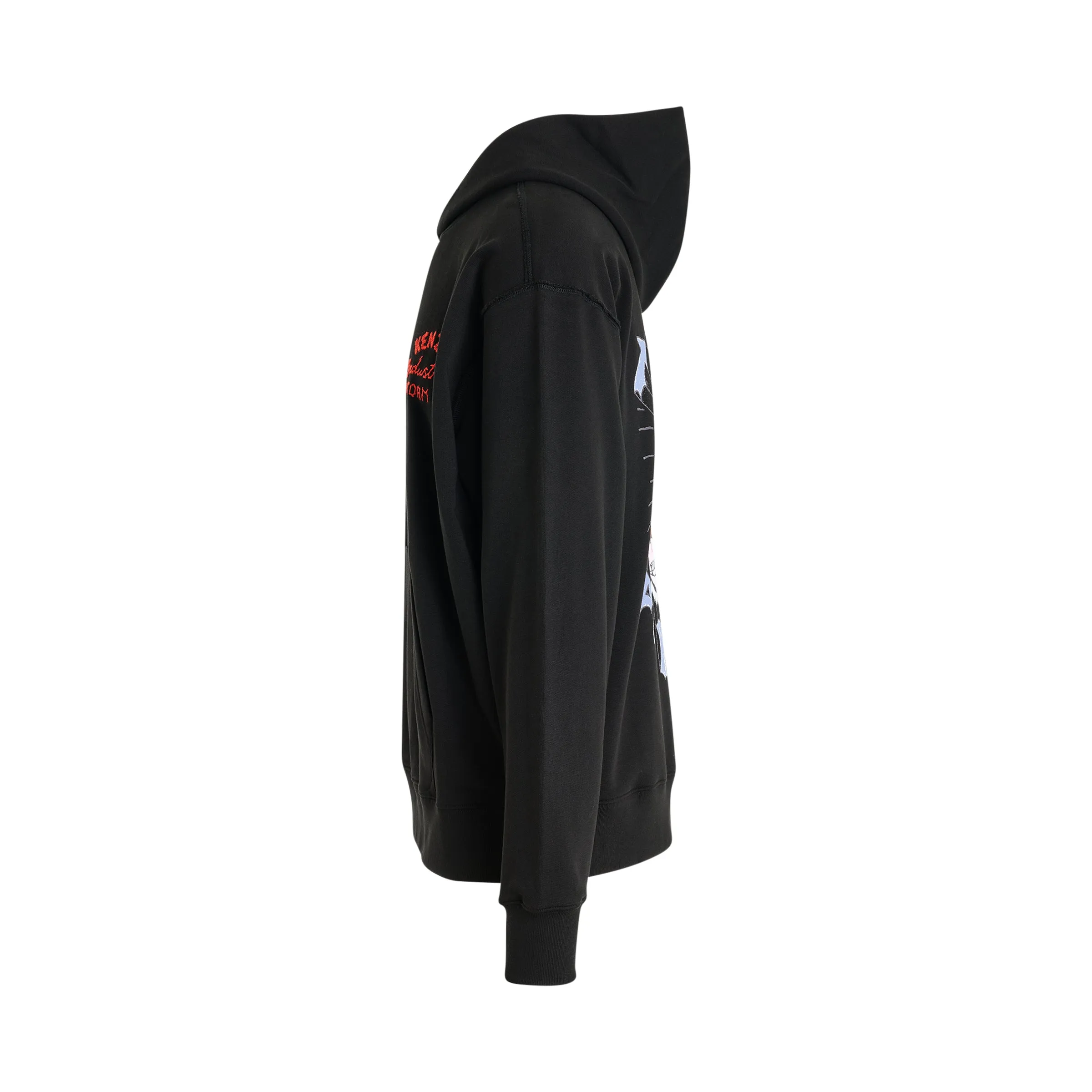 Drawn Varsity Oversize Hoodie in Black sold by MARAIS product image thumbnail 3