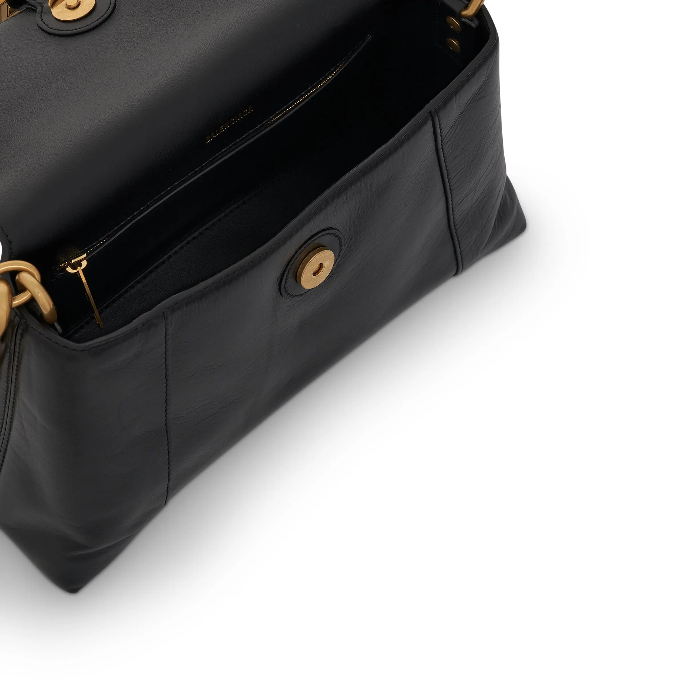 Downtown Small Shoulder Bag with Chain in Black sold by MARAIS product image thumbnail 5