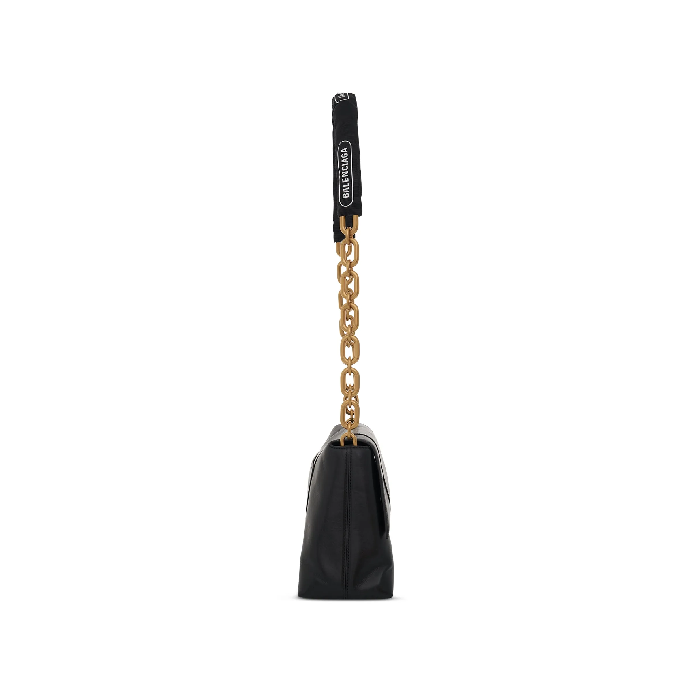 Downtown Small Shoulder Bag with Chain in Black sold by MARAIS product image thumbnail 3