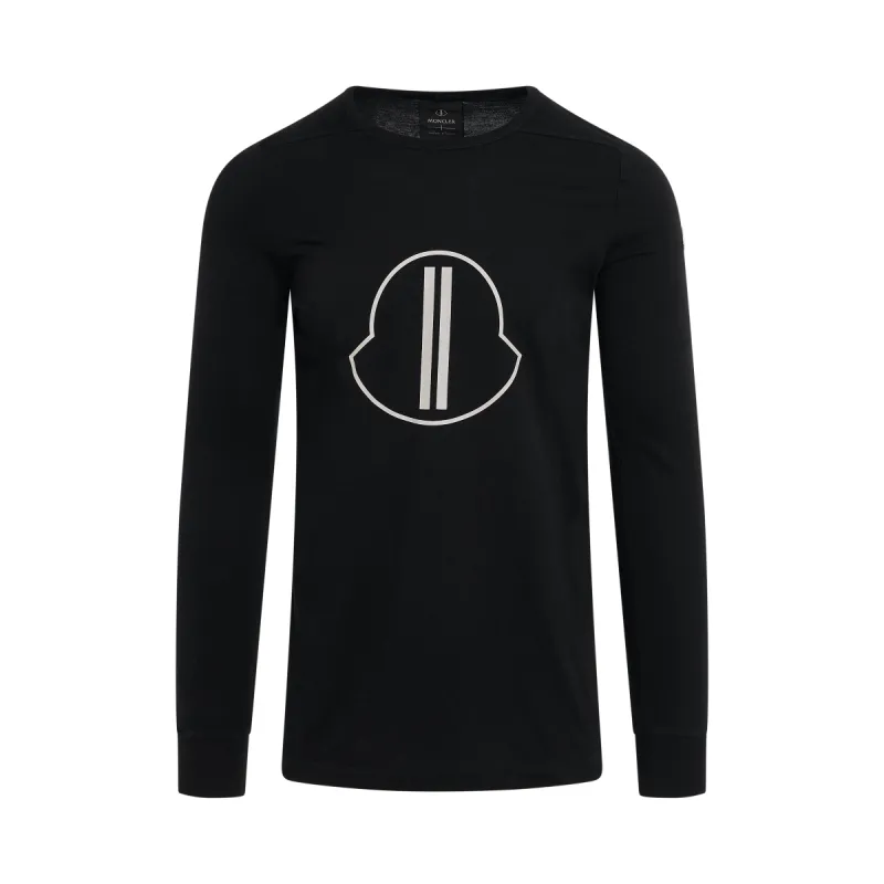 Moncler x Rick Owens Level T Long Sleeve T-Shirt in Black made by MARAIS