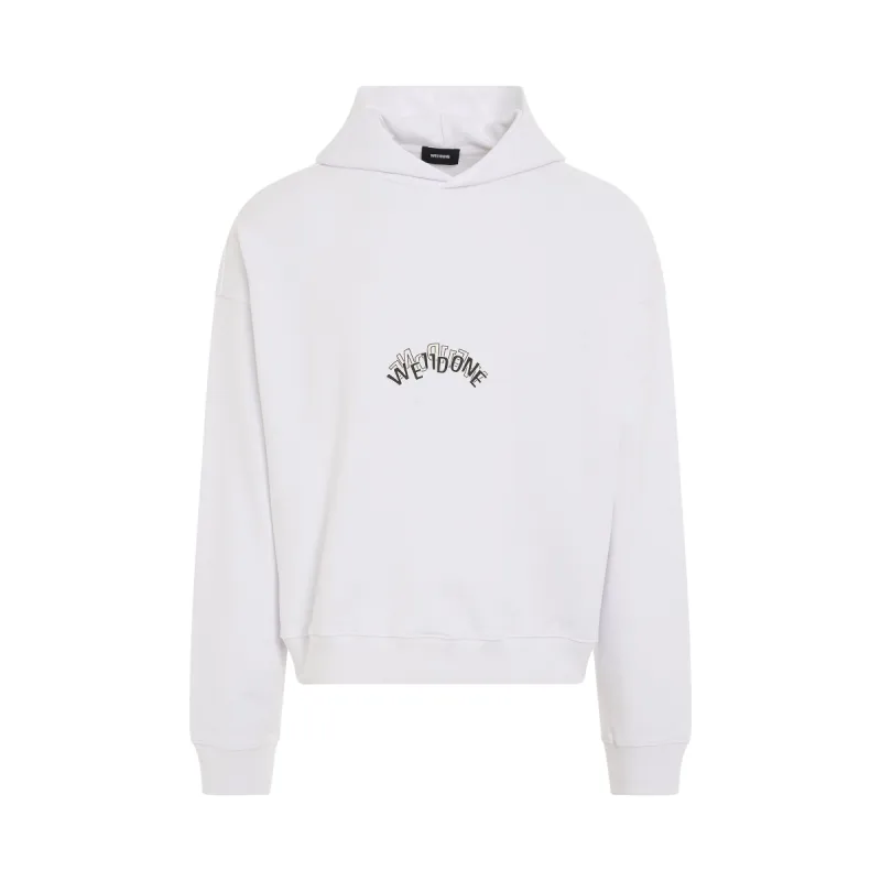 Layered Logo Hoodie in White sold by MARAIS
