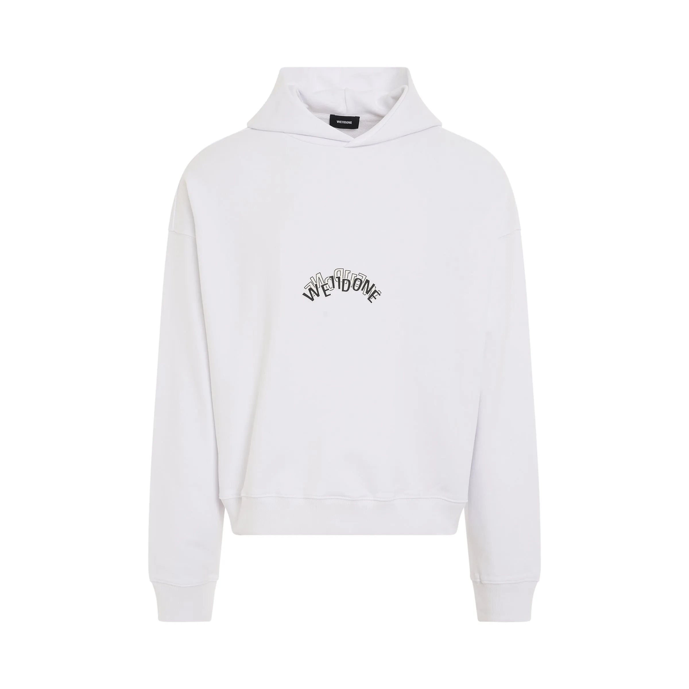 Layered Logo Hoodie in White sold by MARAIS