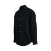 Denim Logo Print Shirt in Black sold by MARAIS