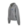 Embroidered OW Oversized Hoodie in Grey Melange/Nautical Blue sold by MARAIS
