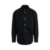 Denim Logo Print Shirt in Black sold by MARAIS
